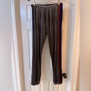 Aviator Nation grey velvet pants XL